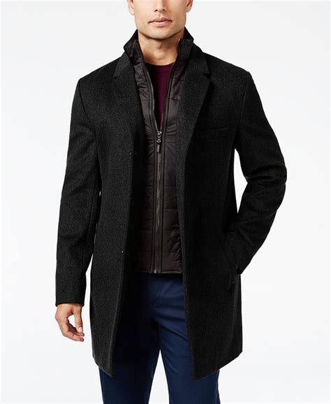 michael kors men's coats|michael kors men's overcoat macy's.